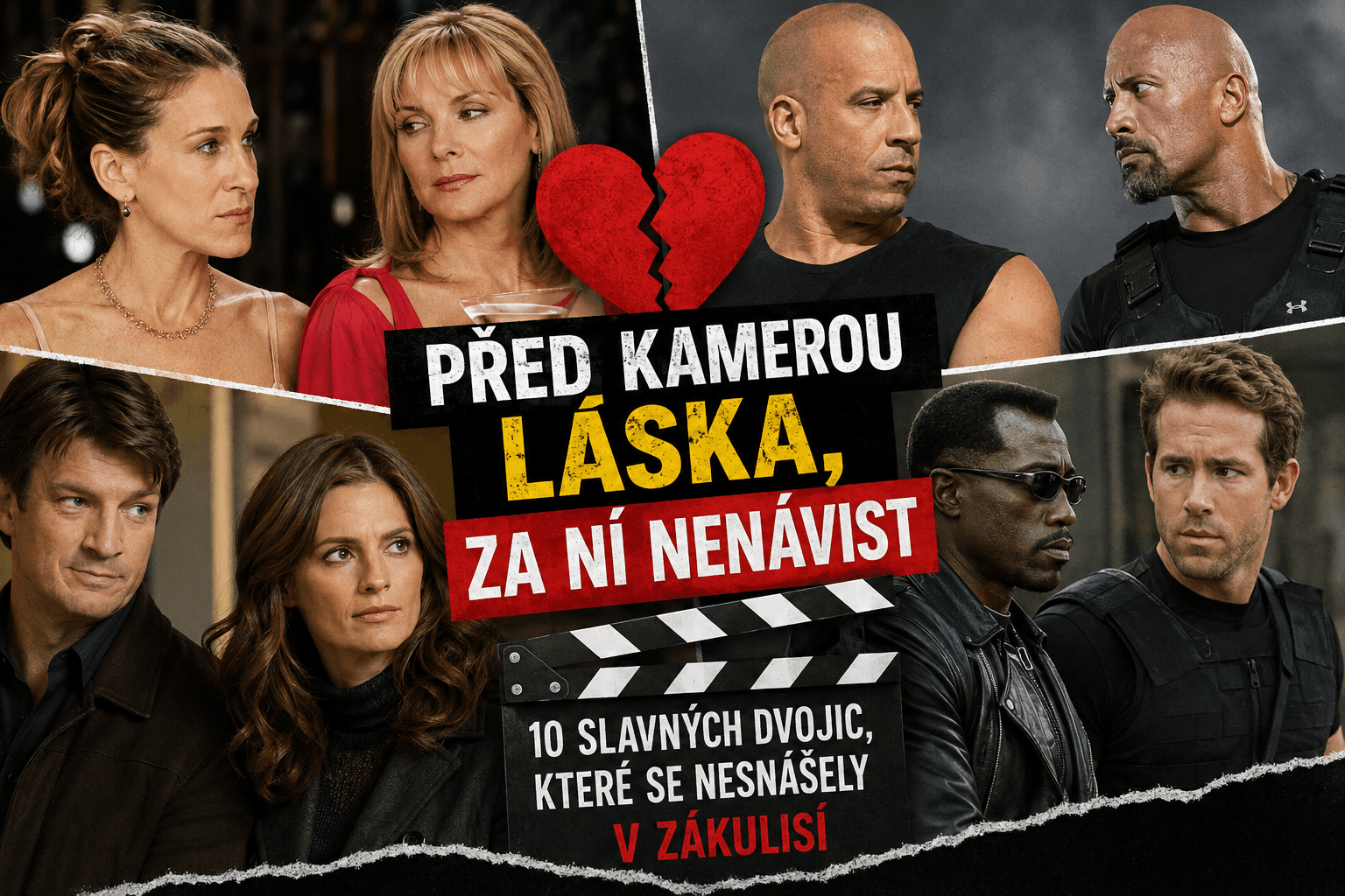 Před kamerou láska, za ní nenávist: Slavné filmové dvojice, které se měly ve skutečnosti nesnášet