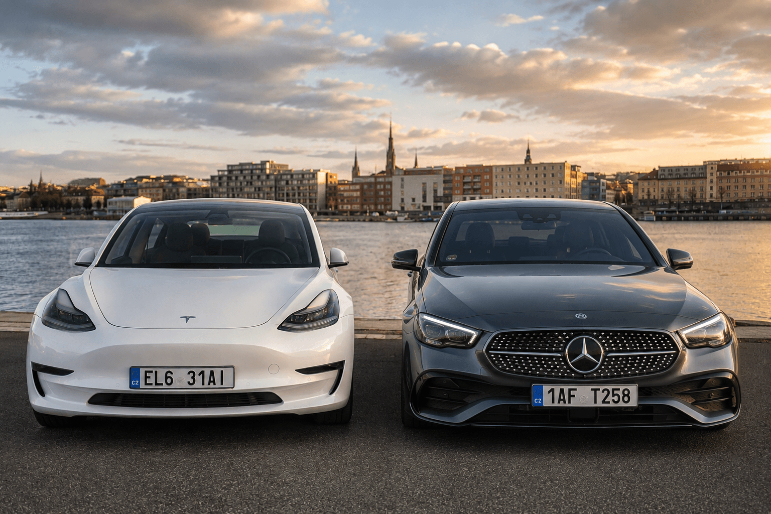 TESLA VS. MERCEDES C: Souboj dvou světů. Jeden je iPhone na kolech, druhý stará dobrá německá jistota
